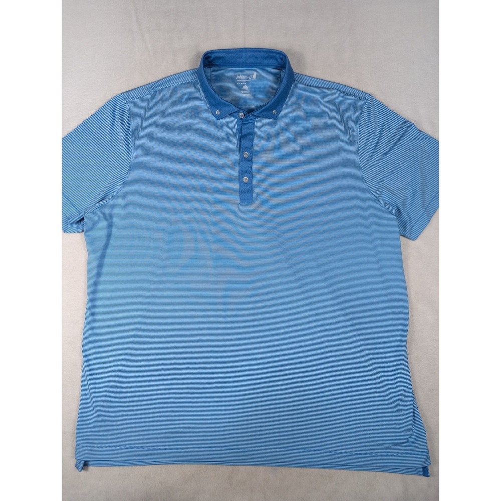 Johnnie-O Walsh Performance Golf Polo UPF 50 Moisture Wicking Striped Mens XXL - Picture 2 of 7